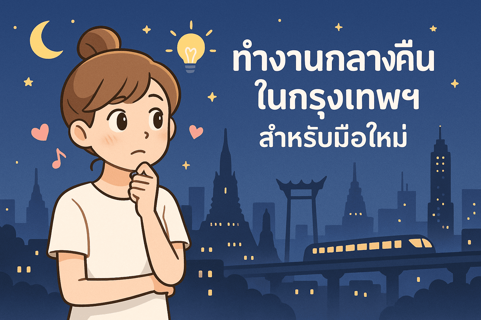 ทำงานกลางคืนในกรุงเทพฯ สำหรับมือใหม่? เปิดไกด์แนะนำเริ่มต้นอย่างมั่นใจ