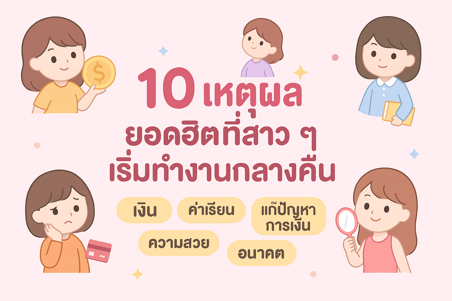 10 เหตุผลยอดฮิตที่สาว ๆ เริ่มทำงานกลางคืน