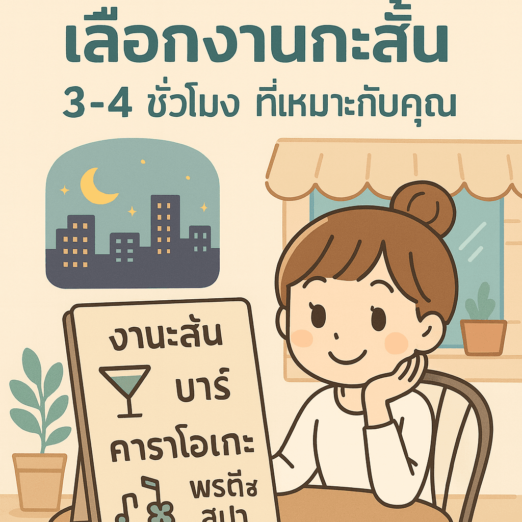 งานพาร์ทไทม์ เสาร์-อาทิตย์ กะสั้น: รวมงานกลางคืนที่รับแค่ 3-4 ชั่วโมง