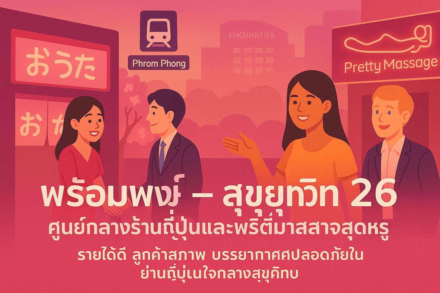 งานพร้อมพงษ์: พริตตี้มาสสาจ-คาราโอเกะญี่ปุ่น ลูกค้าคุณภาพ รายได้ดีจริงไหม?