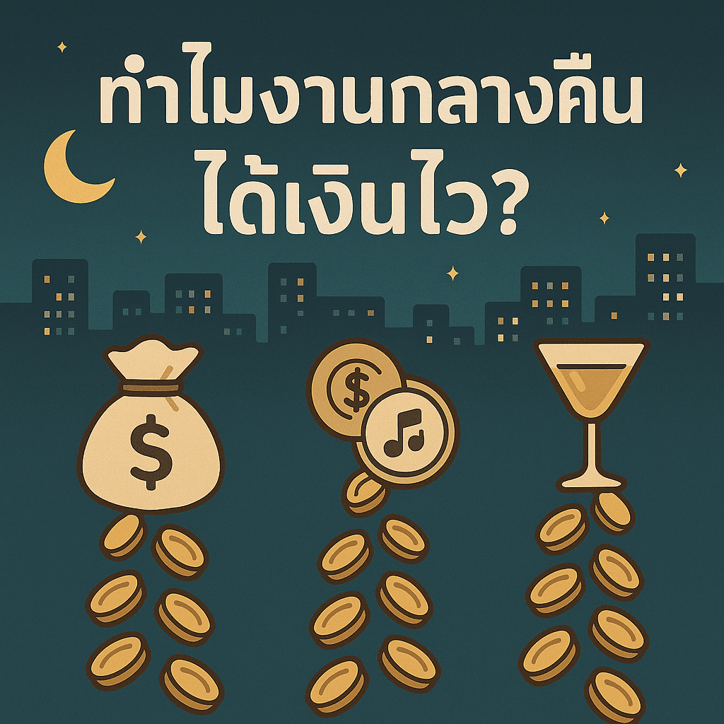 ทำไมงานกลางคืนถึงได้เงินไว? เผยเหตุผลที่งานกลางคืนจ่ายทันทีแบบรายวัน พร้อมทิปก้อนโต