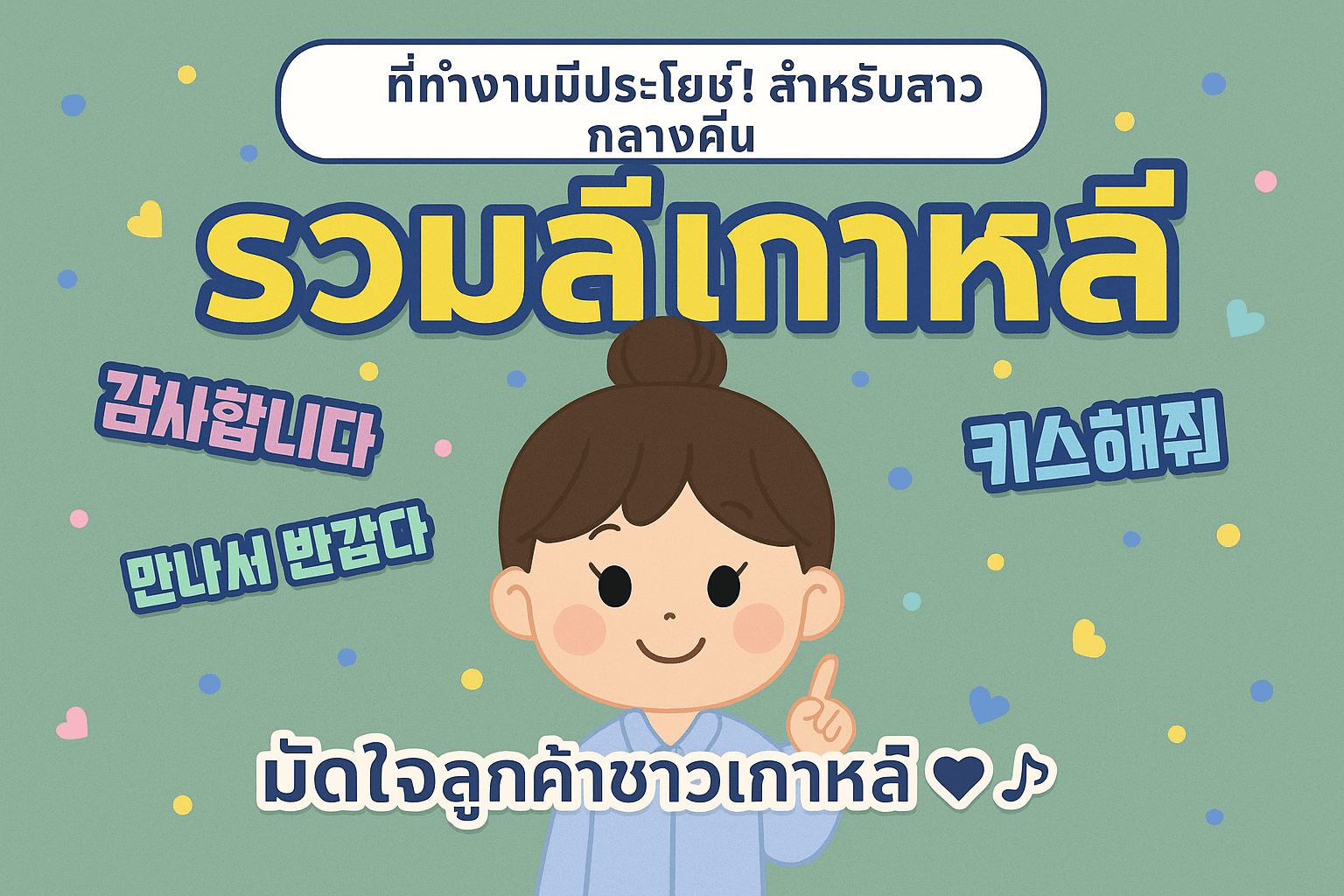 ลูกค้าเกาหลีมาแรง! รวมวลีเกาหลีที่ใช้จริงในงานบาร์ คาราโอเกะ และพริตตี้สปา