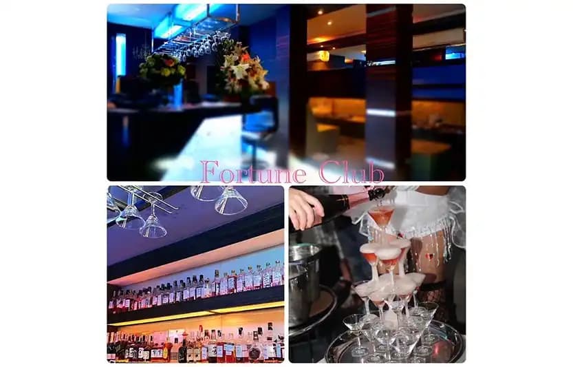 ภาพถ่ายแสดงการตกแต่งภายนอก ภายใน พนักงาน และบรรยากาศของFortune Club
